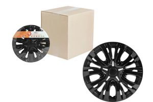 Колпаки декоративные ( на пруж.) R16 "Лион" черный глянец карбон(к-т 2шт) LW1635
