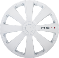Колпаки декоративные ( на пруж.) R14 "RS-T" белый глянец (к-т 2шт) AK1439